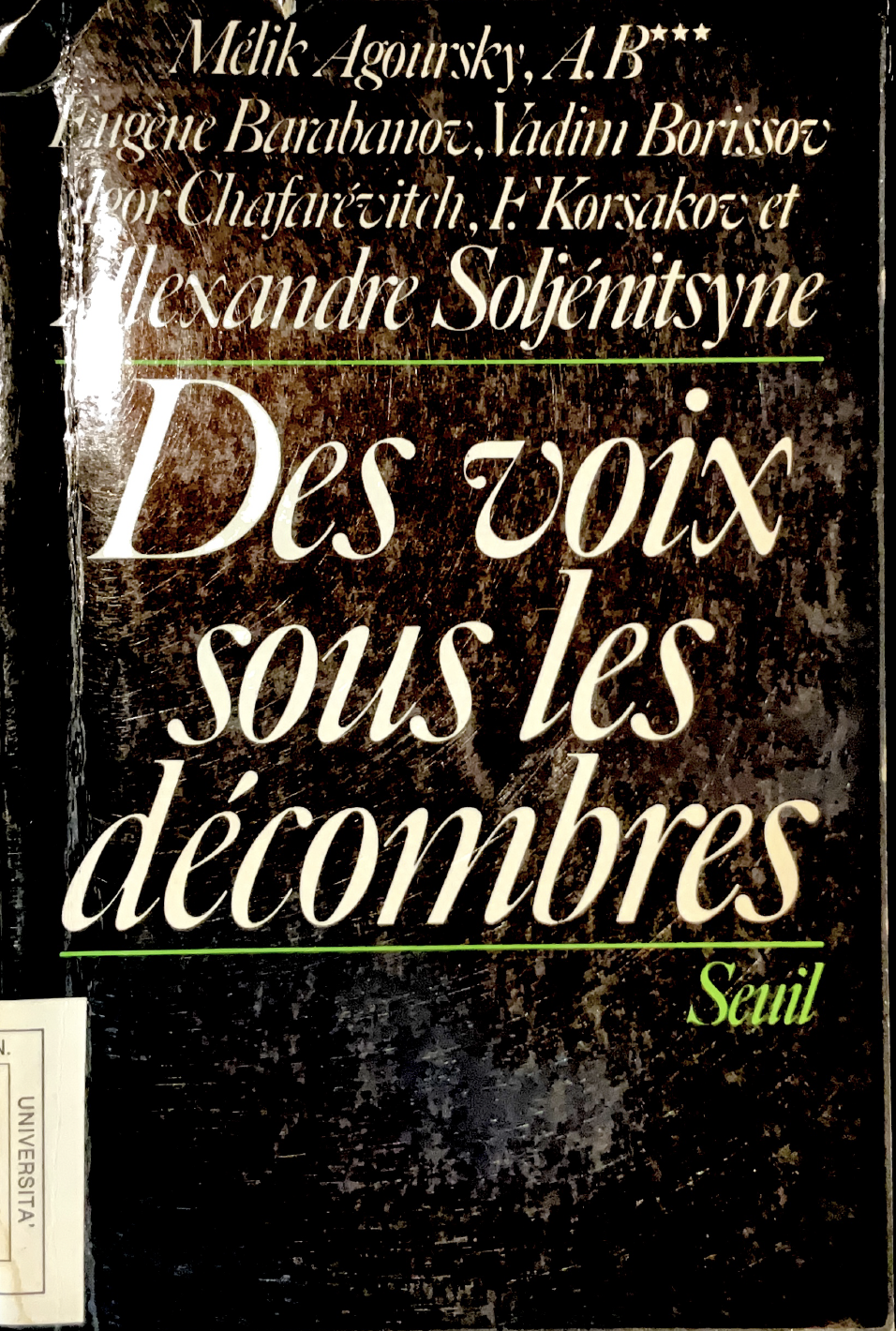 Des voix sous les décombres